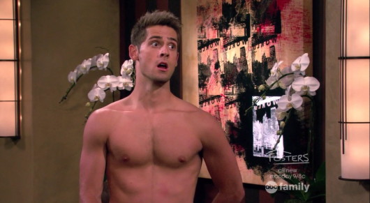 Jean-Luc Bilodeau shirtless baby daddy